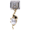 June Pearl Color Birthstone Mouse  Dangle   Italian   Charm   ... 