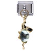August Peridot Color Birthstone Frog  Dangle   Italian   Charm   ... 