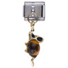 November Topaz Color Birthstone Frog Dangle  Italian  Charm  ... 