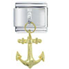 Dangle Golden Anchor Dangle Italian Charm