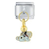 Black And White Dog Dangle Italian Charm