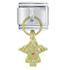 Angel Red Heart Italian Charm