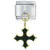Cross Black Italian Charm