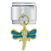 Enamel Dragonfly Blue Italian Charm