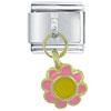 Sunflower Pink Yellow Italian Charm