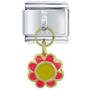 Sunflower Red Yellow Italian Charm