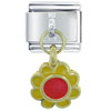 Sunflower Yellow Red Italian Charm