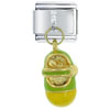 Enamel Baby Shoe Green Italian Charm