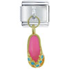 Dangle  Pink  And  Blue  Sandal Italian Charm