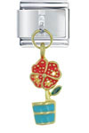 Dangle Flower Pot Italian Charm