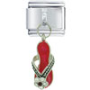 Rhinestone Sandal Red Italian Charm