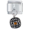  November  Topaz Color Emblem Italian Charm