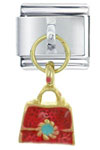 Flower Purse Red Italian Charm