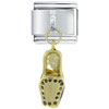 Gold Slipper Dangle Italian Charm