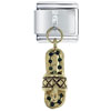 Green Accented Beach Sandal Dangle Italian Charm