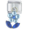 Light Blue Flower Italian Charm