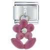 Mauve Flower Italian Charm