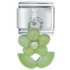 Light Green Flower Italian Charm