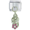 Pink And Clear Rhinestone Sandal Italian Charm