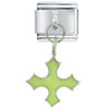Glow In The Dark Cross Green Italian Charm