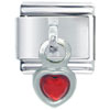 Dangle Red Heart Italian Charm