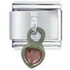 Dangle June Heart Italian Charm