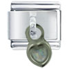 Dangle  October  Heart Italian Charm