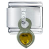 Dangle  November  Heart Italian Charm