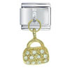 Rhinestone Fancy Purse Italian Charm