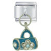 Rhinestone Handbag Turquoise Italian Charm