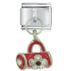 Rhinestone Handbag Red Italian Charm