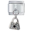 Onyx Rhinestone Purse Italian Charm