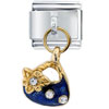  Stone  Purse Blue  Italian   Charm 