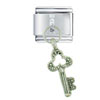 Silver Dangle  Key  Italian Charm