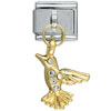 Rhinestone Hummingbird Enamel Italian Charm