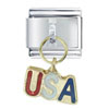 Usa Dangle Logo Italian Charm