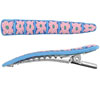 Pink  And  Blue  Flower Fimo Hair Clip