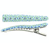 Blue And Green Flower Fimo Hair Clip