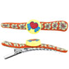 Heart And Flower Fimo Hair Clip