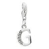 April Birthstone "g" Classic Sterling Silver Clasp Charms