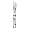 April Birthstone "i" Classic Sterling Silver Clasp Charms