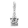 Angel With Baby Dangle 925 Sterling Silver Clasp Charms