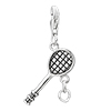 Tennis Racket Classic 925  Sterling Silver Clasp Charms