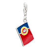 Flag Shape Classic 925  Sterling Silver Clasp Charms