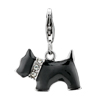 Gorgeous Hound With April Birthstone Dangle Sterling Silver Clasp Charms
