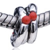 Red Heart Crystal European Beads