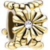 Crystal Chrysanthemum Gold Plated European Beads