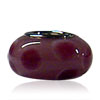 Deep Red Dots Circling  Murano   Glass  European  Beads 