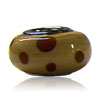Brown Dots Murano  Glass  European Beads