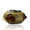 Brown Texture Floret  Murano   Glass  European Beads